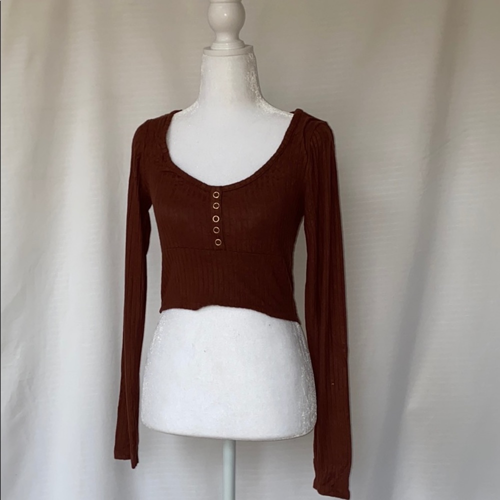 NWT PACSUN long sleeve scoop neck tee
